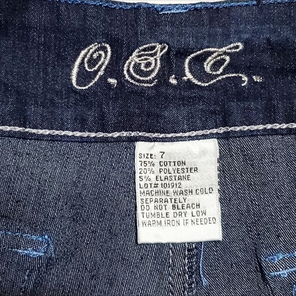 Y2k OSC Blue Demin Jeans Shorts Size 7 - Picture 2 of 6
